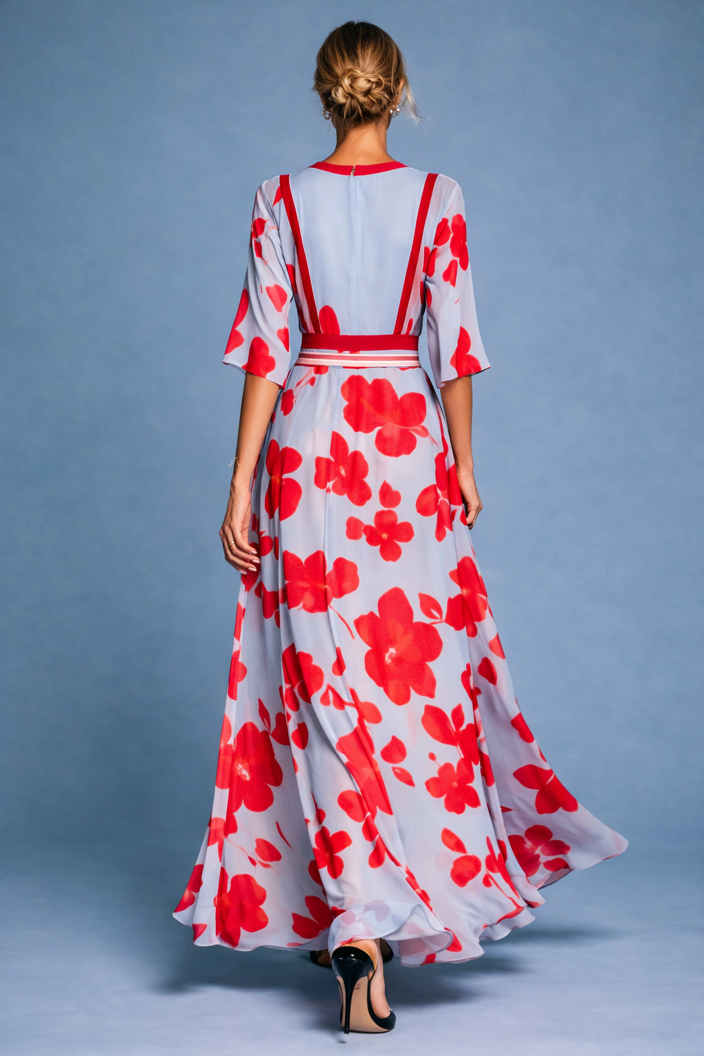 Elegante Vestido de Flores