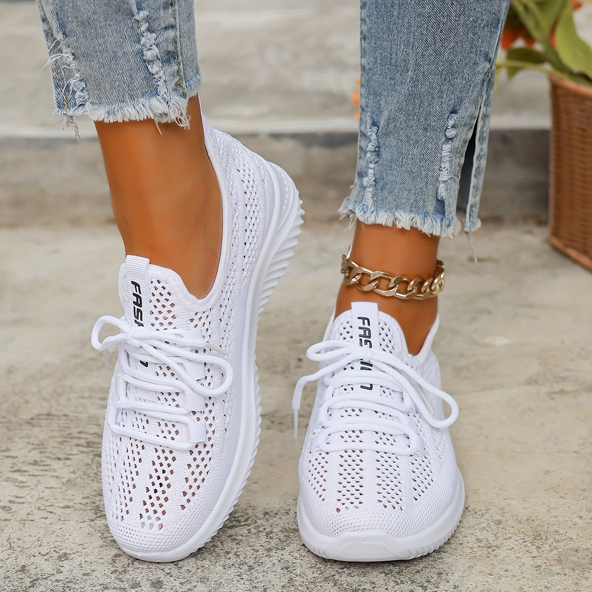 Zapatillas para mujer transpirables con suela amortiguadora ultraligera