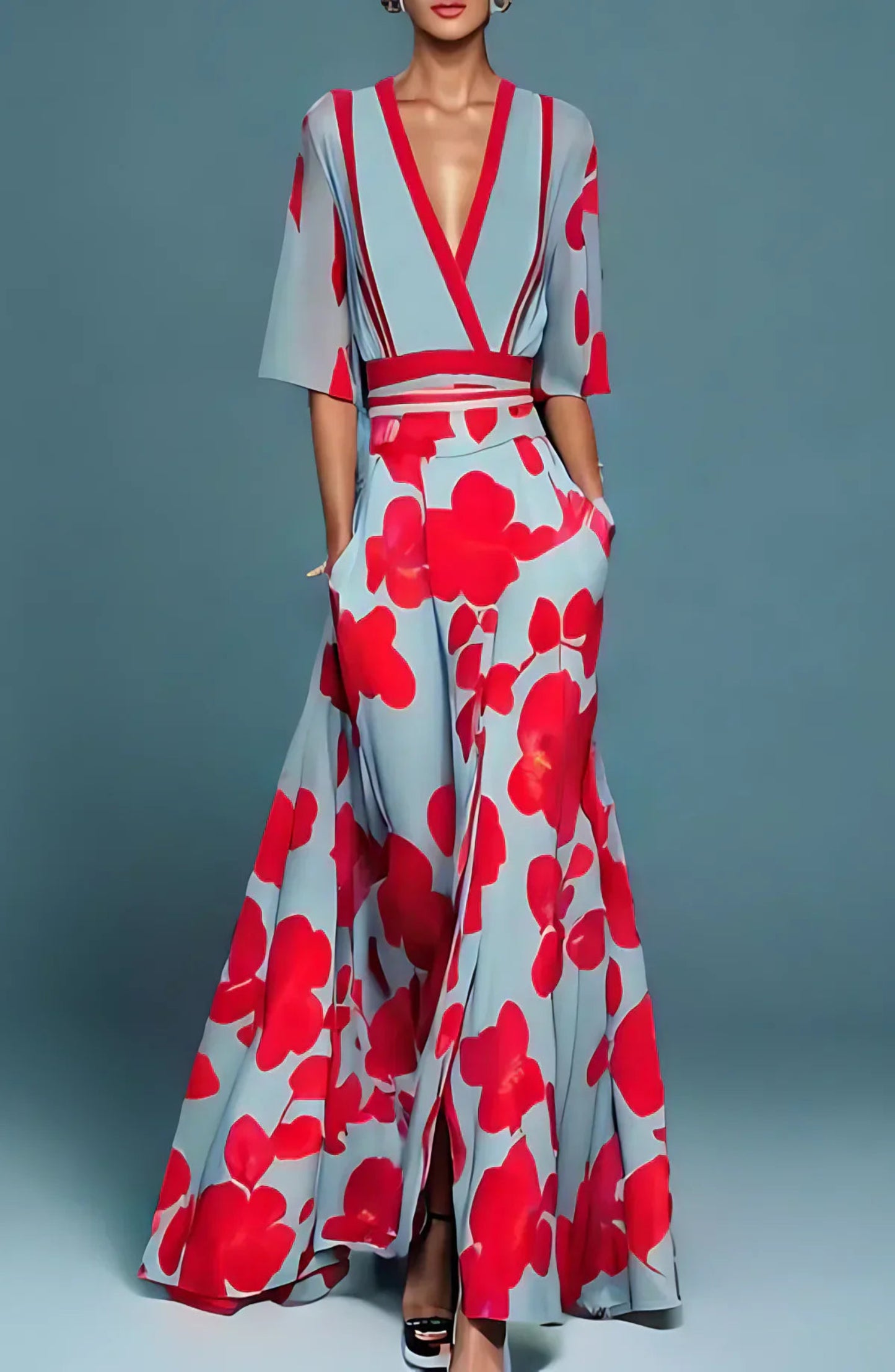 Elegante Vestido de Flores