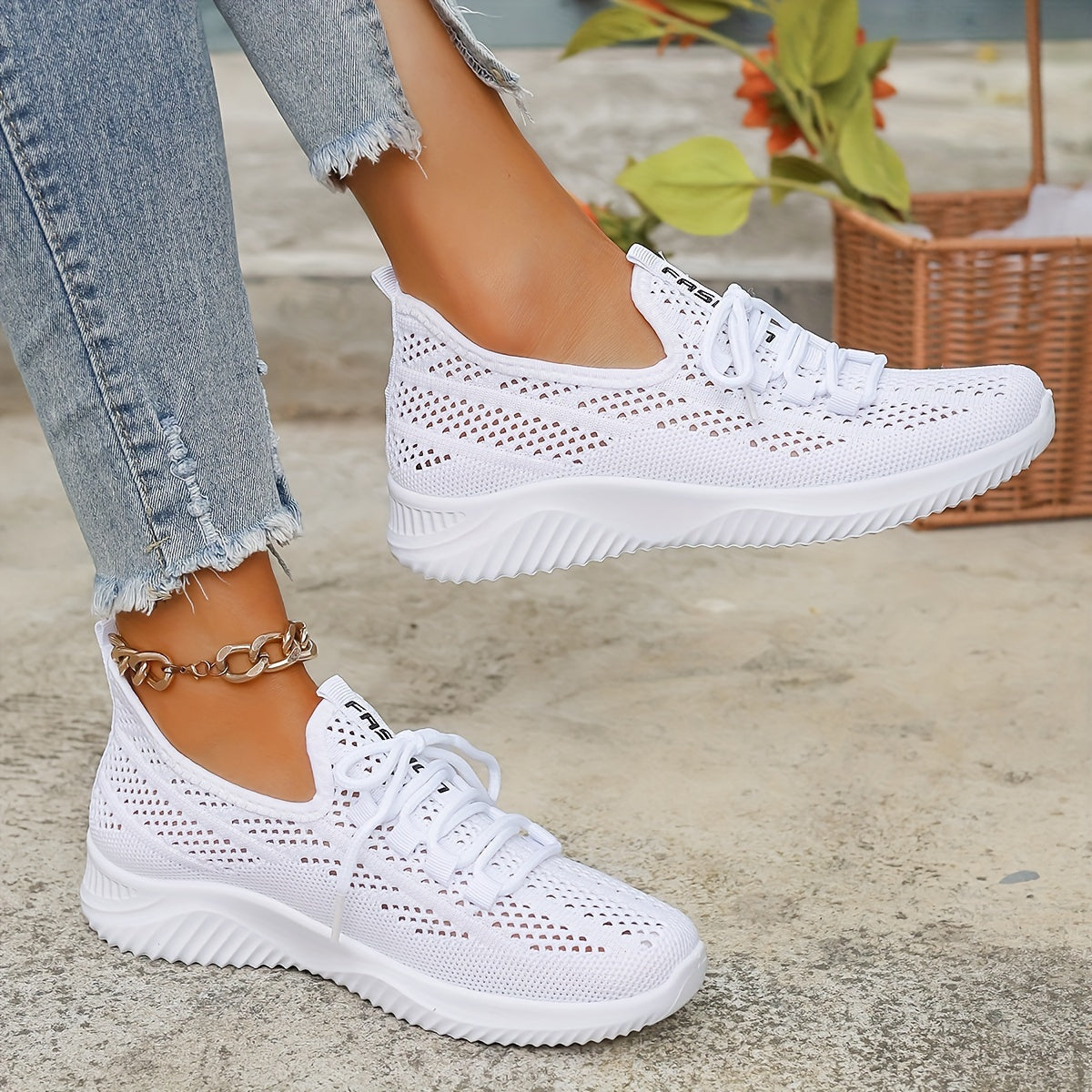 Zapatillas para mujer transpirables con suela amortiguadora ultraligera