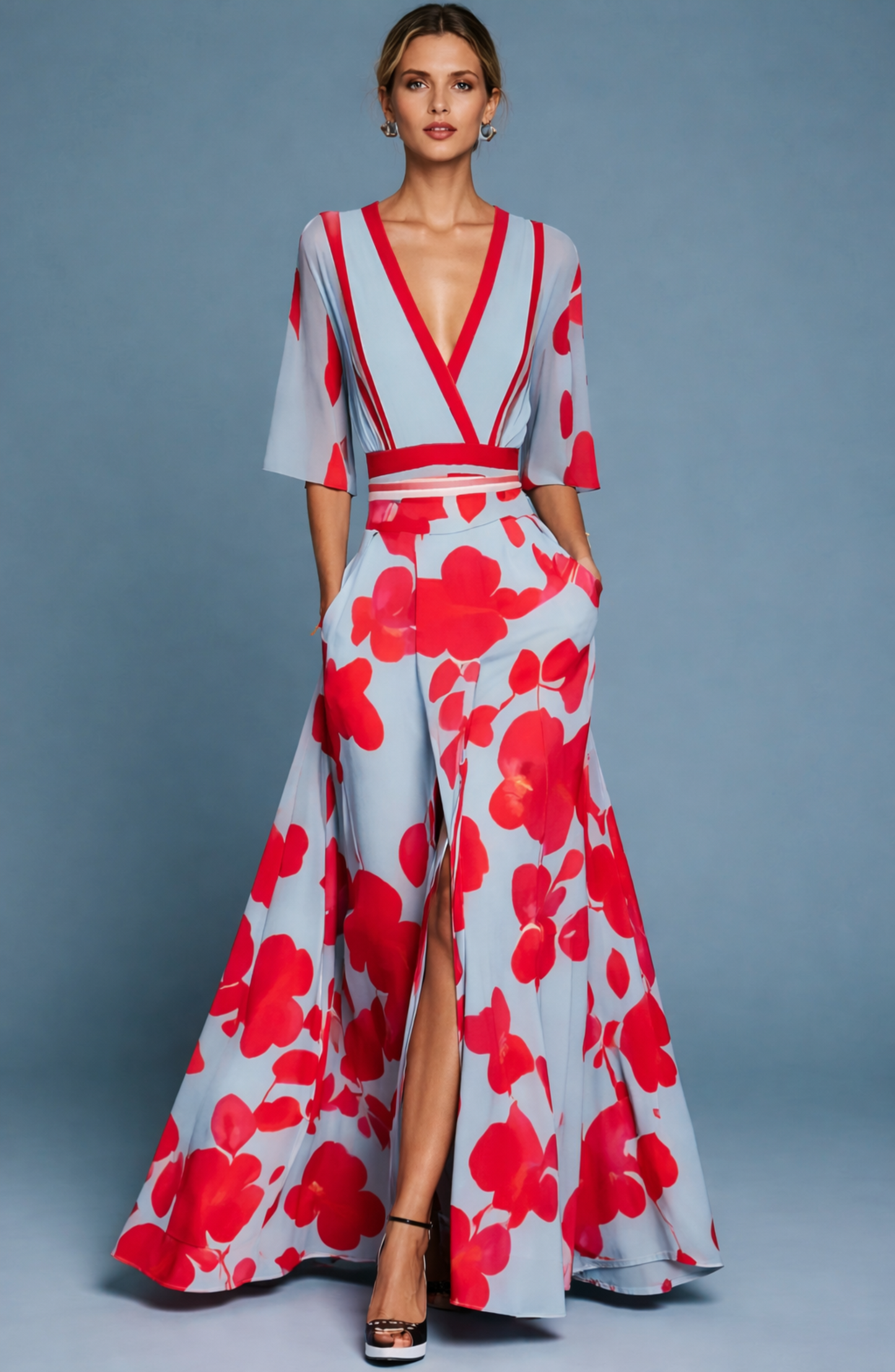 Elegante Vestido de Flores
