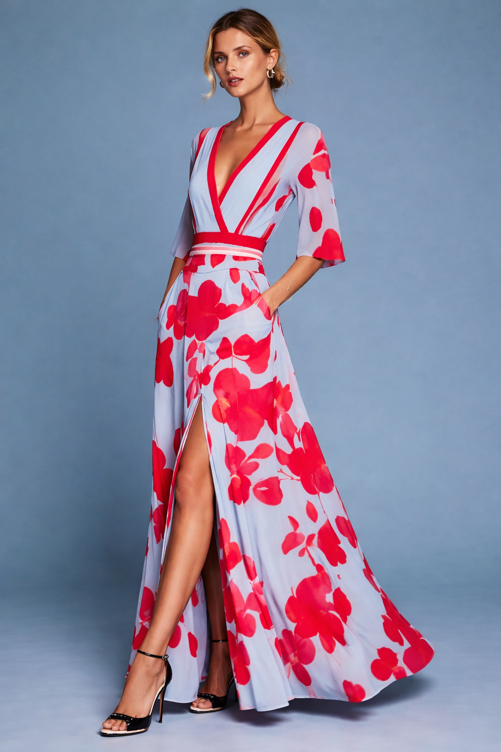 Elegante Vestido de Flores