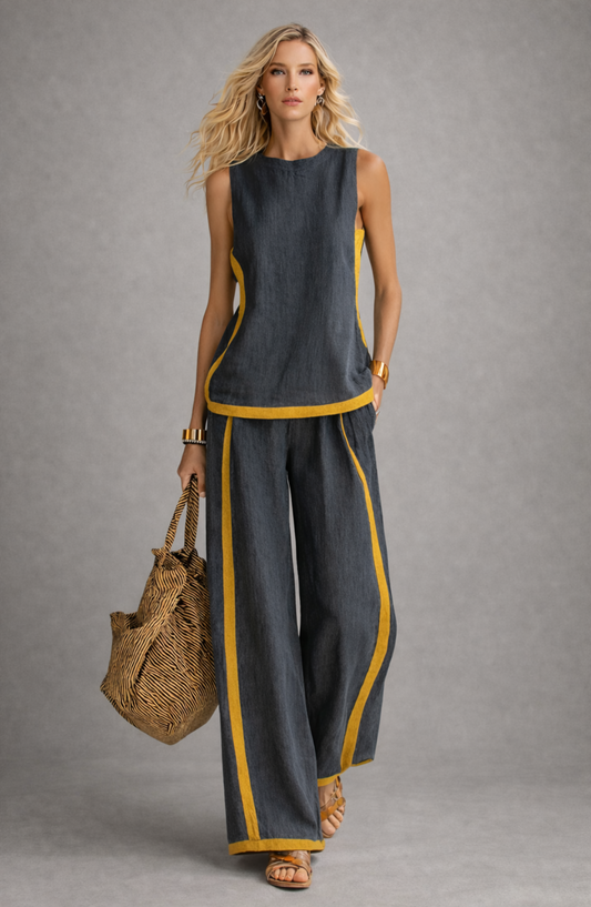 AURENE | CONJUNTO DE LINO DE DOS PIEZAS