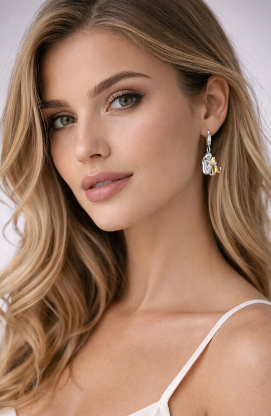 Ginni™ - Pendientes con icono de perro (cierre redondo)