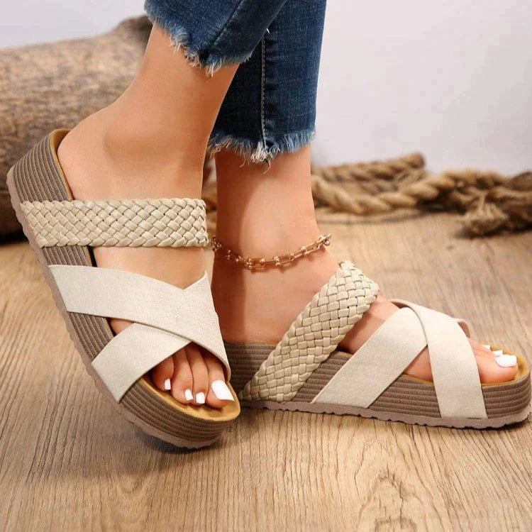 Sandalias Ortopédicas para Mujer con Tiras Cruzadas – Máxima Comodidad y Estilo para el Uso Diario