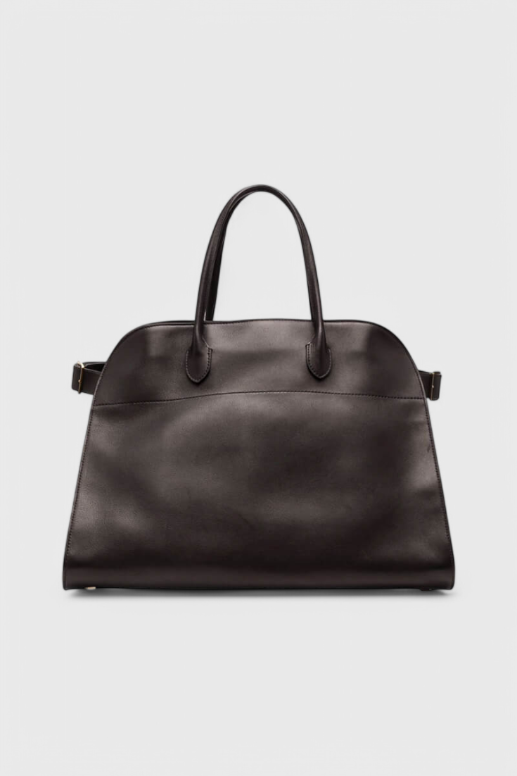 Bolso tote grande para mujer, marrón elegante, bolso amplio en cuero vegano con acabado efecto ante