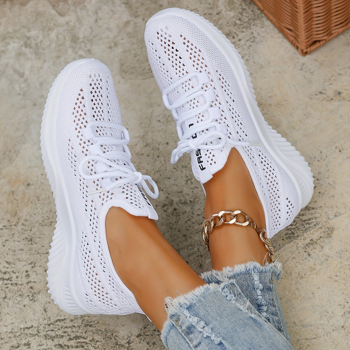 Zapatillas para mujer transpirables con suela amortiguadora ultraligera