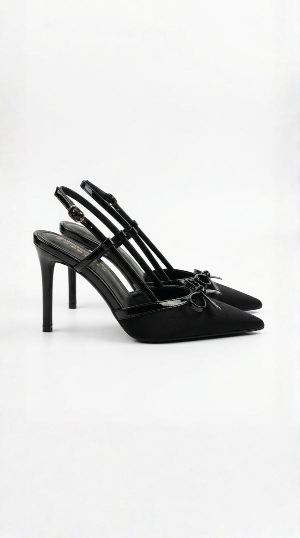 Zapatos de salón Rebecca en satén con lazo elegante