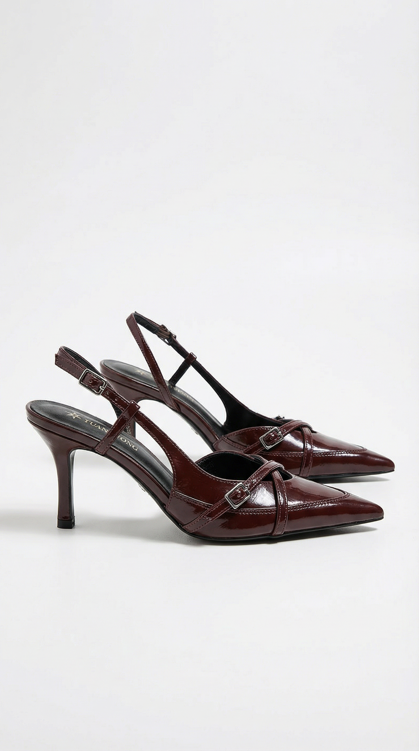 Tacones de Samantha con talón abierto y hebilla elegante