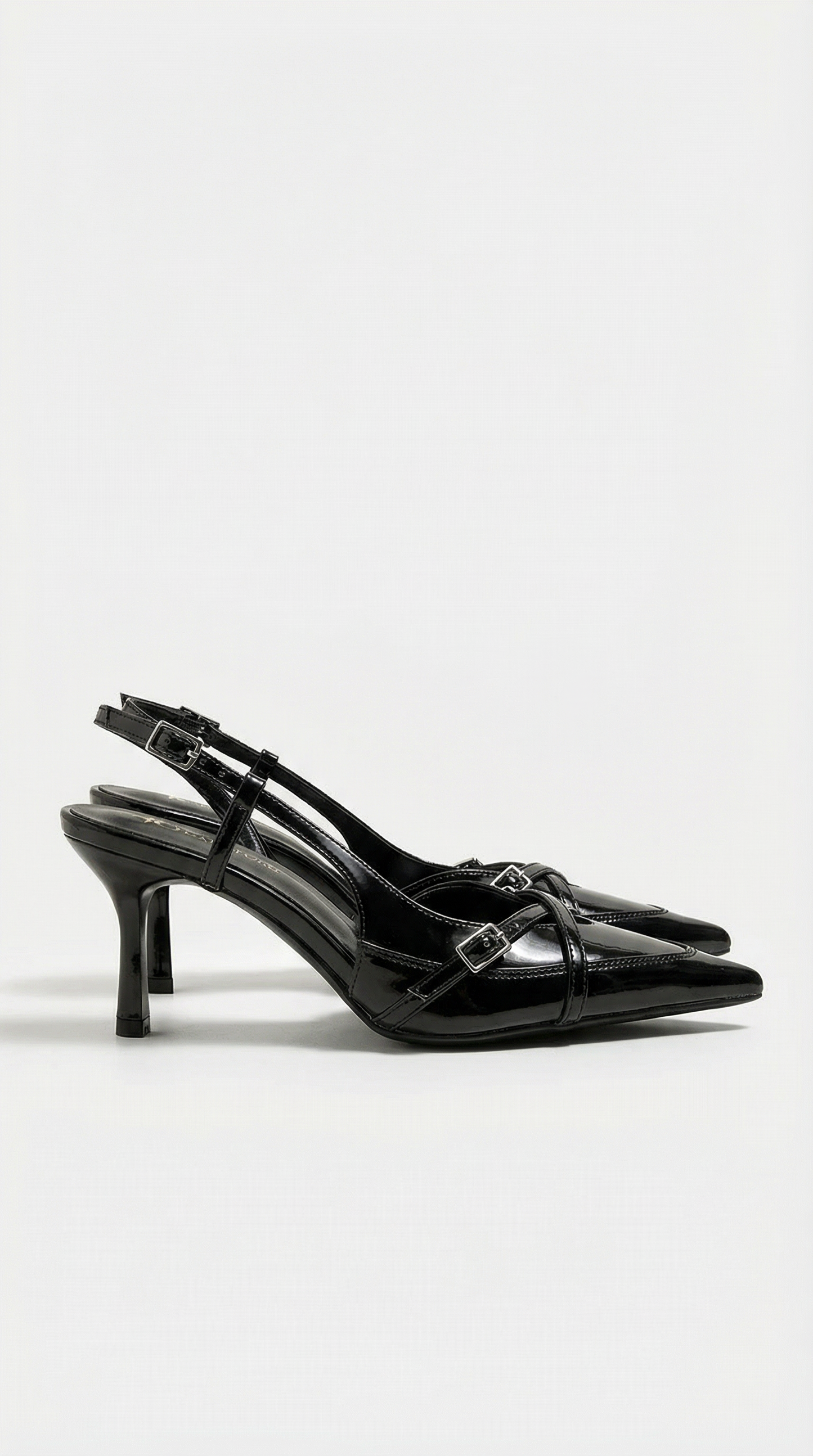 Tacones de Samantha con talón abierto y hebilla elegante